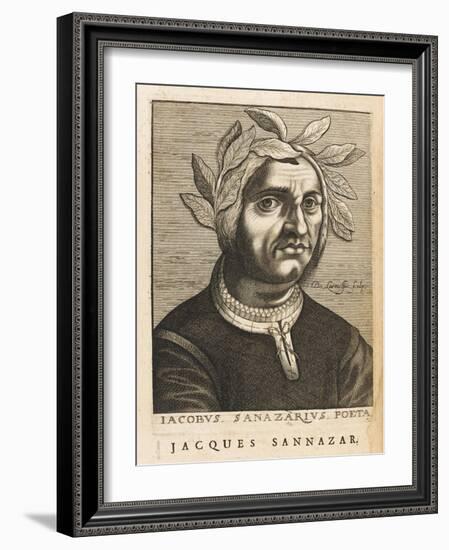 Jacopo Sannazaro Italian Writer Known for His "Arcadia" Derived from Virgil-Nicolas de Larmessin-Framed Art Print