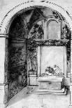 A Design for a Chapel Decorated with Frescoes and an Altar with a Lamentation-Jacopo Zucchi-Giclee Print