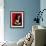 Jacqueline a Mantille Sur Fond Rouge-Pablo Picasso-Framed Art Print displayed on a wall