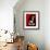 Jacqueline a Mantille Sur Fond Rouge-Pablo Picasso-Framed Art Print displayed on a wall