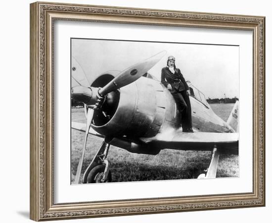 Jacqueline Cochran Was an American Woman Pilot with the US Entry into the War-null-Framed Photo