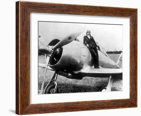 Jacqueline Cochran Was an American Woman Pilot with the US Entry into the War-null-Framed Photo