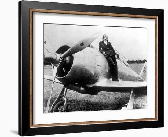 Jacqueline Cochran Was an American Woman Pilot with the US Entry into the War-null-Framed Photo