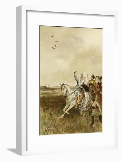 Jacqueline, Countess of Hainaut Hunting with Falcons-Willem II Steelink-Framed Giclee Print