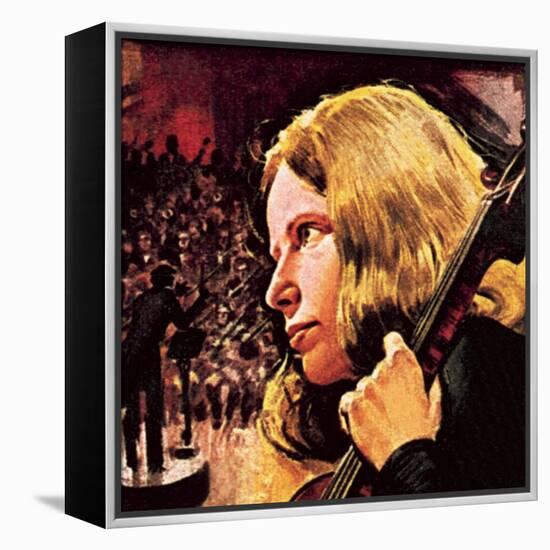 Jacqueline Du Pre-English School-Framed Premier Image Canvas