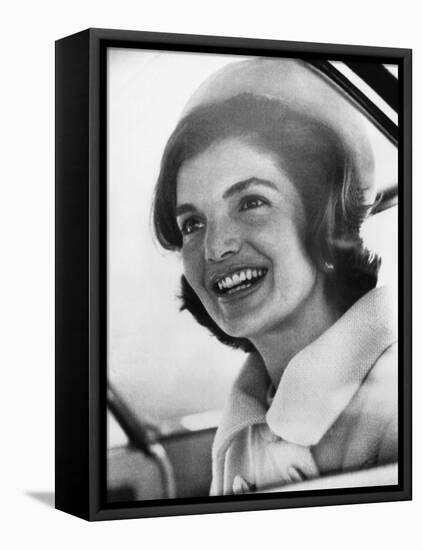 Jacqueline Kennedy, Arriving in New York. March 1, 1961-null-Framed Stretched Canvas