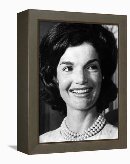 Jacqueline Kennedy as First Lady, ca 1962-null-Framed Stretched Canvas