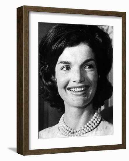 Jacqueline Kennedy as First Lady, ca 1962-null-Framed Photo