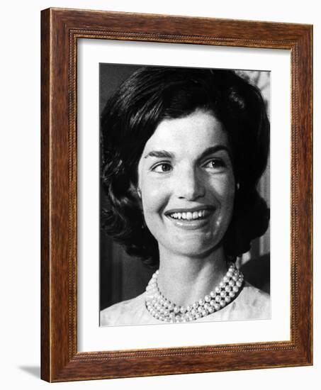 Jacqueline Kennedy as First Lady, ca 1962-null-Framed Photo