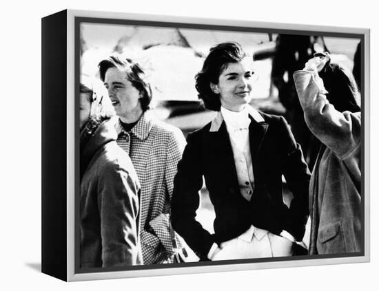 Jacqueline Kennedy at a Hunt in Virginia in June 1961-null-Framed Stretched Canvas