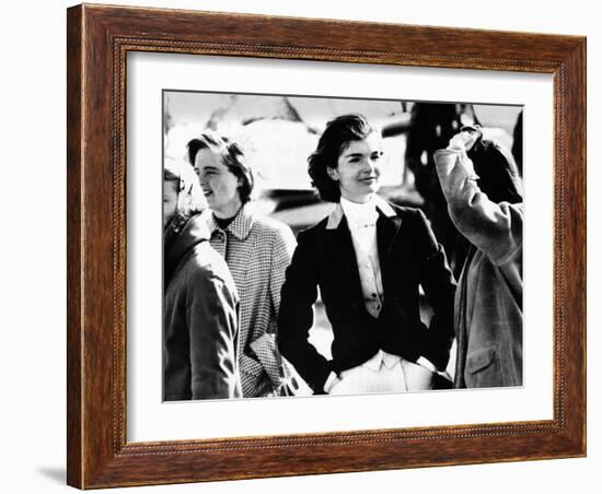 Jacqueline Kennedy at a Hunt in Virginia in June 1961-null-Framed Photo