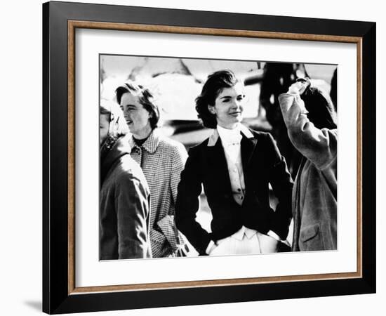 Jacqueline Kennedy at a Hunt in Virginia in June 1961-null-Framed Photo