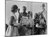 Jacqueline Kennedy Having a 'Bindi' Placed on Her Forehead at Jaipur, India-null-Mounted Photo