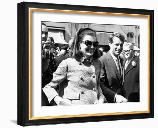 Jacqueline Kennedy in St Patrick's Day Parade-null-Framed Photo