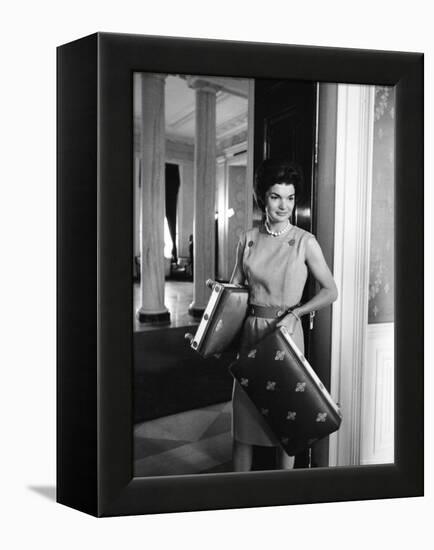 Jacqueline Kennedy in the Process of Redecorating the Blue Room of the White House-Ed Clark-Framed Premier Image Canvas