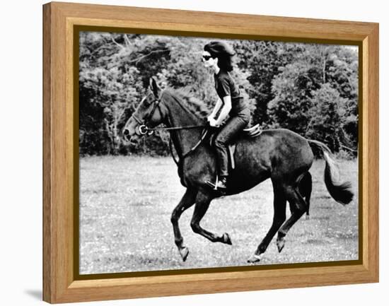 Jacqueline Kennedy, Riding a Horse in Waterford, Ireland, Jun 16, 1967-null-Framed Stretched Canvas