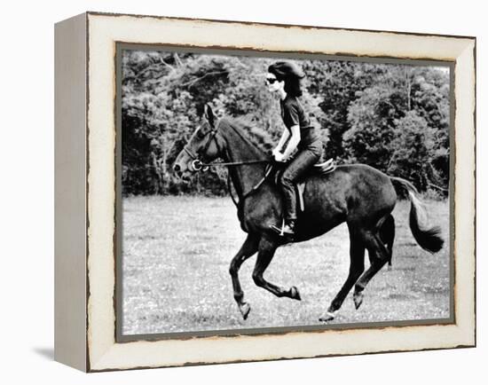 Jacqueline Kennedy, Riding a Horse in Waterford, Ireland, Jun 16, 1967-null-Framed Stretched Canvas