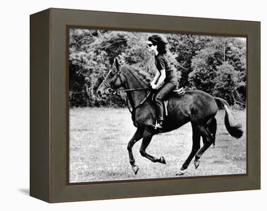 Jacqueline Kennedy, Riding a Horse in Waterford, Ireland, Jun 16, 1967-null-Framed Stretched Canvas