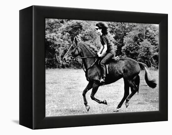 Jacqueline Kennedy, Riding a Horse in Waterford, Ireland, Jun 16, 1967-null-Framed Stretched Canvas