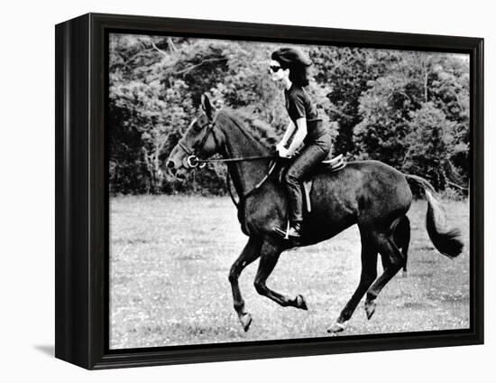 Jacqueline Kennedy, Riding a Horse in Waterford, Ireland, Jun 16, 1967-null-Framed Stretched Canvas