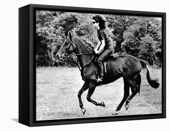 Jacqueline Kennedy, Riding a Horse in Waterford, Ireland, Jun 16, 1967-null-Framed Stretched Canvas