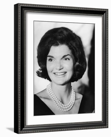 Jacqueline Kennedy, Wife of Sen./Pres. Candidate John Kennedy During His Campaign Tour of TN-Walter Sanders-Framed Photographic Print