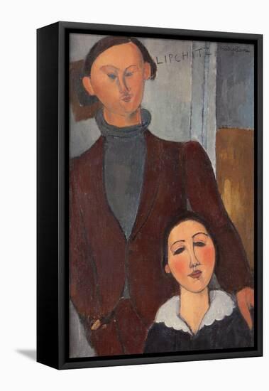 Jacques and Berthe Lipchitz by Amedeo Modigliani-Amedeo Modigliani-Framed Premier Image Canvas
