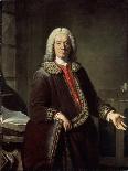 Portrait of the Poet and Tragedian Prosper Jolyot De Crébillon, 1746-Jacques-Andre-Joseph Aved-Framed Giclee Print