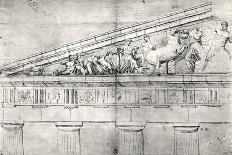 Study of a Pediment from the Parthenon-Jacques Carrey-Mounted Giclee Print