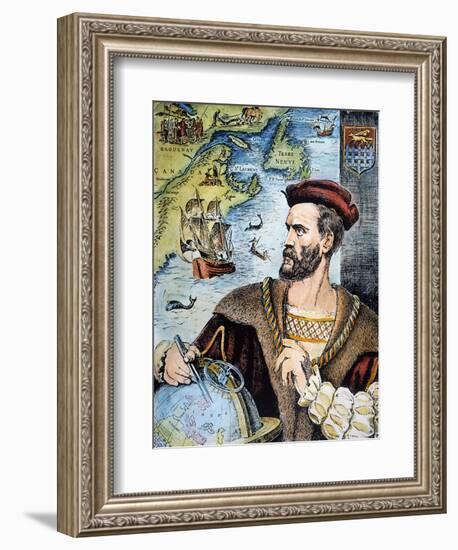 Jacques Cartier (1491-1557)-null-Framed Giclee Print