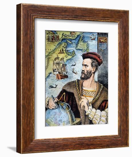 Jacques Cartier (1491-1557)-null-Framed Giclee Print