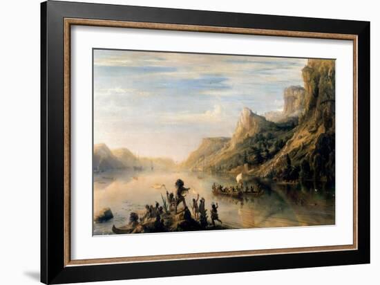 Jacques Cartier Discovered the Saint Lawrence River in 1535-Théodore Gudin-Framed Giclee Print