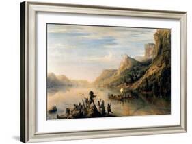 Jacques Cartier Discovered the Saint Lawrence River in 1535-Théodore Gudin-Framed Giclee Print