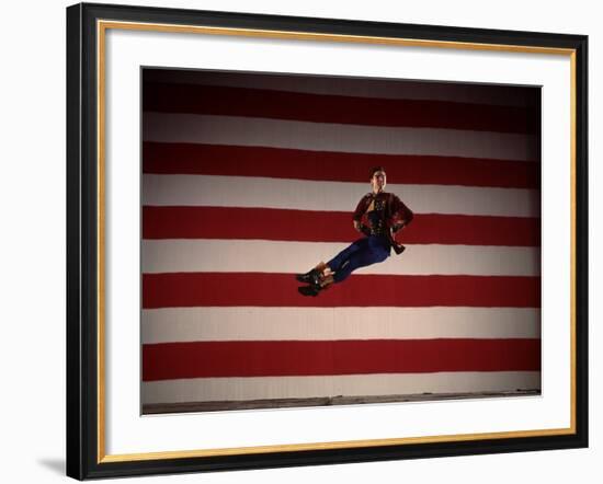 Jacques D'Amboise in New York City Ballet Production of Stars and Stripes-Gjon Mili-Framed Premium Photographic Print