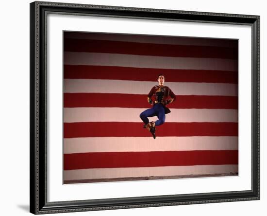 Jacques D'Amboise in New York City Ballet Production of Stars and Stripes-Gjon Mili-Framed Premium Photographic Print