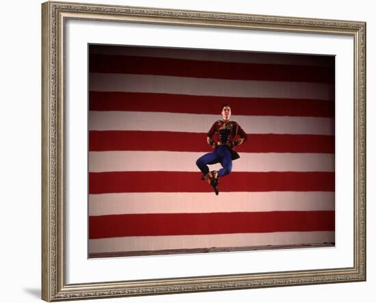 Jacques D'Amboise in New York City Ballet Production of Stars and Stripes-Gjon Mili-Framed Premium Photographic Print