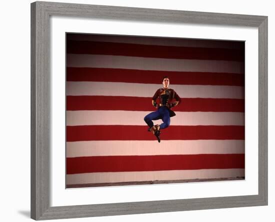 Jacques D'Amboise in New York City Ballet Production of Stars and Stripes-Gjon Mili-Framed Premium Photographic Print