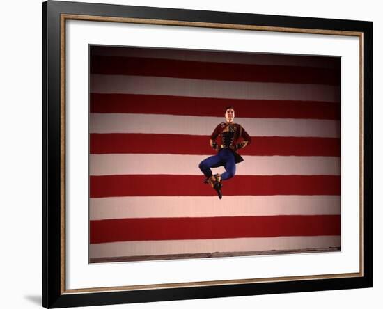 Jacques D'Amboise in New York City Ballet Production of Stars and Stripes-Gjon Mili-Framed Premium Photographic Print