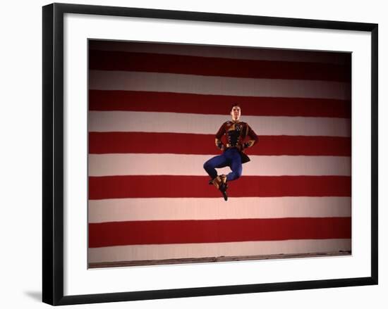 Jacques D'Amboise in New York City Ballet Production of Stars and Stripes-Gjon Mili-Framed Premium Photographic Print
