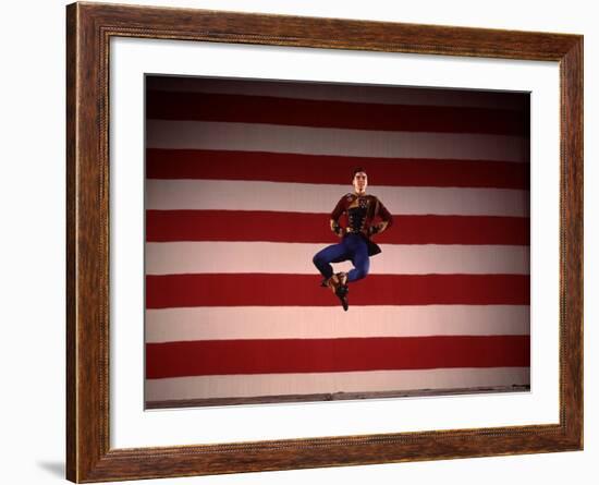 Jacques D'Amboise in New York City Ballet Production of Stars and Stripes-Gjon Mili-Framed Premium Photographic Print