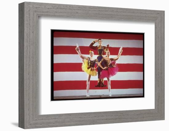 Jacques D'Amboise, Patricia McBride and Suki Schorer in Stars and Stripes-Gjon Mili-Framed Photographic Print