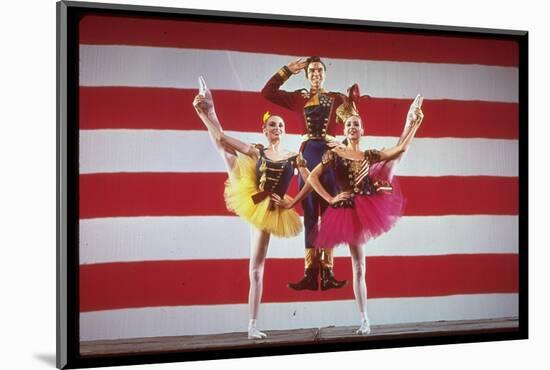 Jacques D'Amboise, Patricia McBride and Suki Schorer in Stars and Stripes-Gjon Mili-Mounted Photographic Print