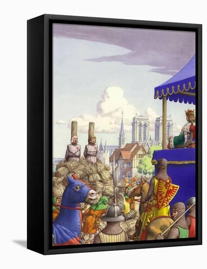 Jacques De Molay About to Be Burned at the Stake-Pat Nicolle-Framed Premier Image Canvas