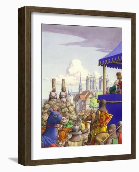 Jacques De Molay About to Be Burned at the Stake-Pat Nicolle-Framed Giclee Print