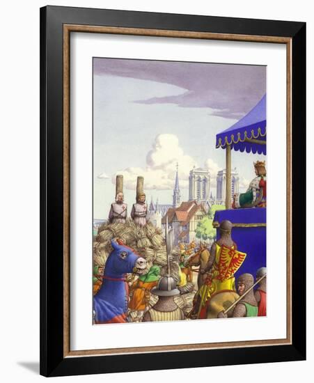 Jacques De Molay About to Be Burned at the Stake-Pat Nicolle-Framed Giclee Print