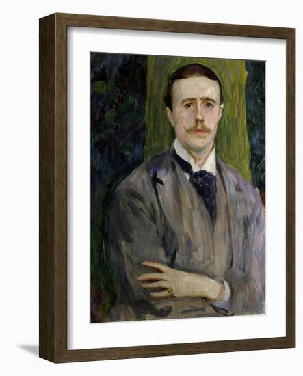 Jacques Emile Blanche, French Painter, Ca. 1900. Portrait by American John Singer Sargent-John Singer Sargent-Framed Art Print