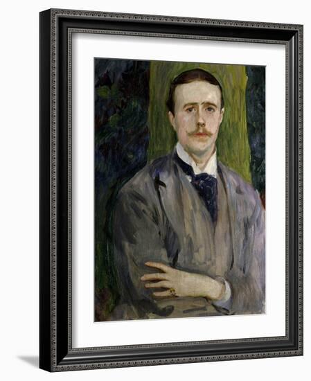 Jacques Emile Blanche, French Painter, Ca. 1900. Portrait by American John Singer Sargent-John Singer Sargent-Framed Art Print