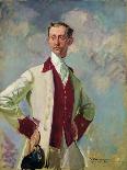 Study for a Portrait of Paul Morand (1888-1976) (Oil on Card)-Jacques-emile Blanche-Giclee Print