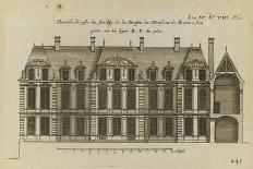 Planche 246 (2) : Elévation de la façade côté cour l'hôtel de Bretonvilliers , construit par-Jacques-François Blondel-Framed Giclee Print
