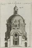 Planche 205 : Coupe sur  la largeur prise dans la croisée de l’église de la Sorbonne à Paris-Jacques-François Blondel-Giclee Print
